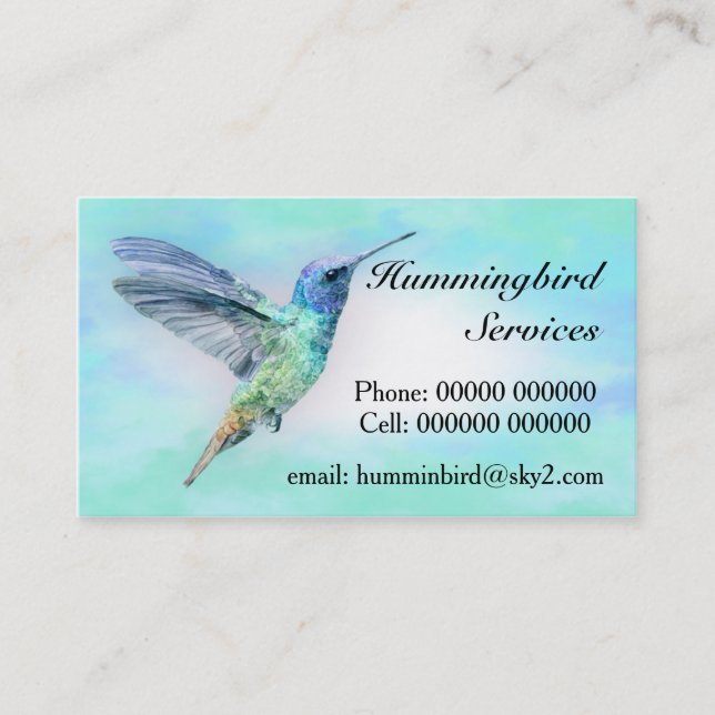 Standard visitkort för Hummingbird (Framsida)