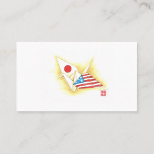 Standard visitkort~-Japan-U.S. vänskap Visitkort