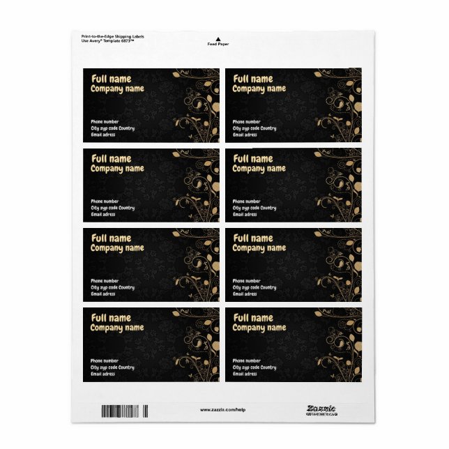 Standardaffärskort. Fraktsedel (Helt Ark)