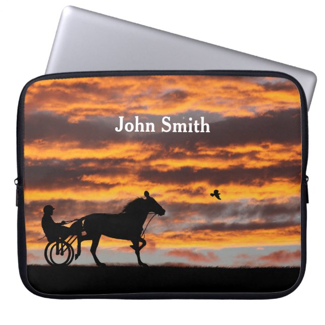 Standardborn Trotting Racehorse Laptop sleeve (Framsidan)