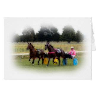 Standardbreds på löparbanan hälsningskort