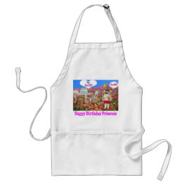 standardplattan. Grattis på födelsedagen Princess. Förkläde