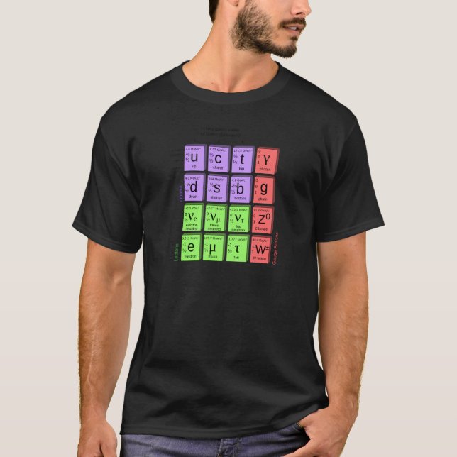 Standart modellera av elementarpartiklar t shirt (Framsida)