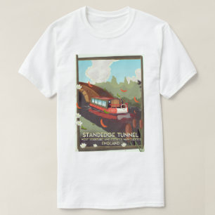 Standedge tunnel UK-affisch för kanalresor. T Shirt