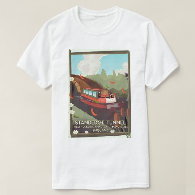 Standedge-tunneln UK kanaltravelaffisch. T Shirt (Design framsida)