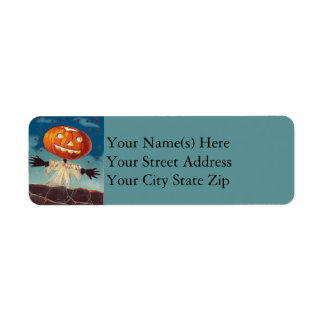 Ständig Jack o lantern Halloween Returadress Etikett
