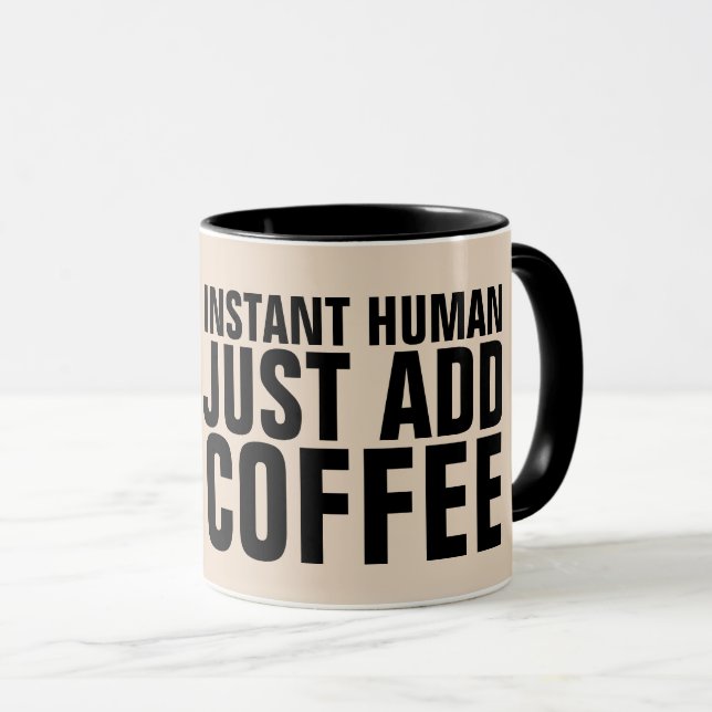 STÄNDIG MÄNNISKOR LÄGG BARA TILL KAFFE-ROLIGA MUGG (Framsida höger)