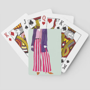 Ständig Mode Figur - stripe Byxor Casinokort