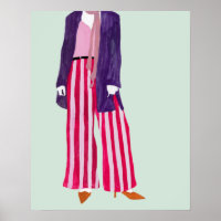 Ständig Mode Figur - stripe Byxor