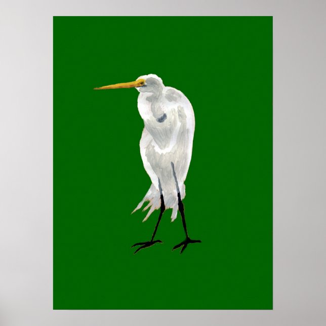 Ständiga Egret Poster (Framsidan)