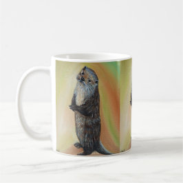 Ständiga floden Otter Painting Kaffemugg