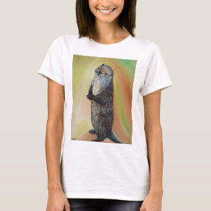 Ständiga floden Otter Painting T Shirt