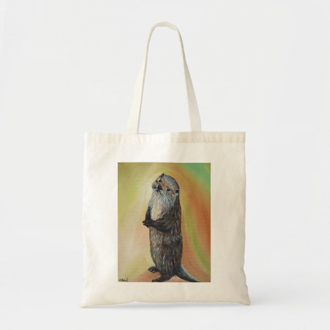 Ständiga floden Otter Painting Tygkasse (Framsidan)
