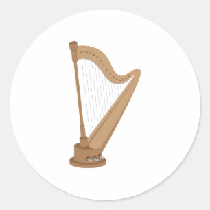 Ständiga Harp Runt Klistermärke
