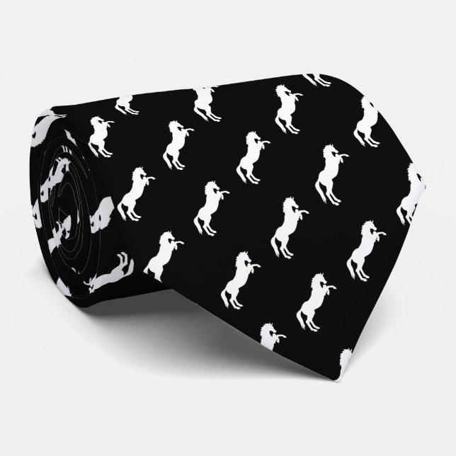 Ständiga Horse Mönster | Svart Slips (Rullad)