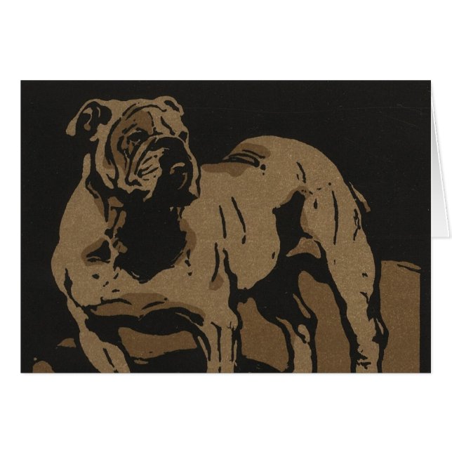 Ständiga Hund Hälsningskort (Framsidan Horizontal)