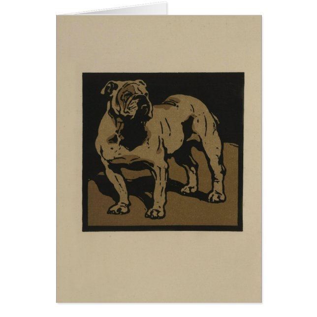 Ständiga Hund Hälsningskort (Framsidan)