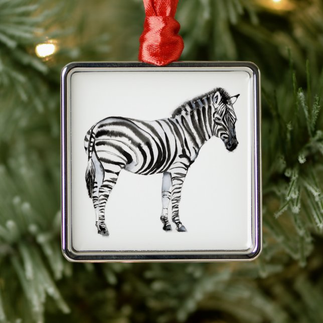 Ständiga Zebra Julgransprydnad Metall (Träd)