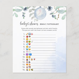Ständigt grön Emoji-bildlek baby shower
