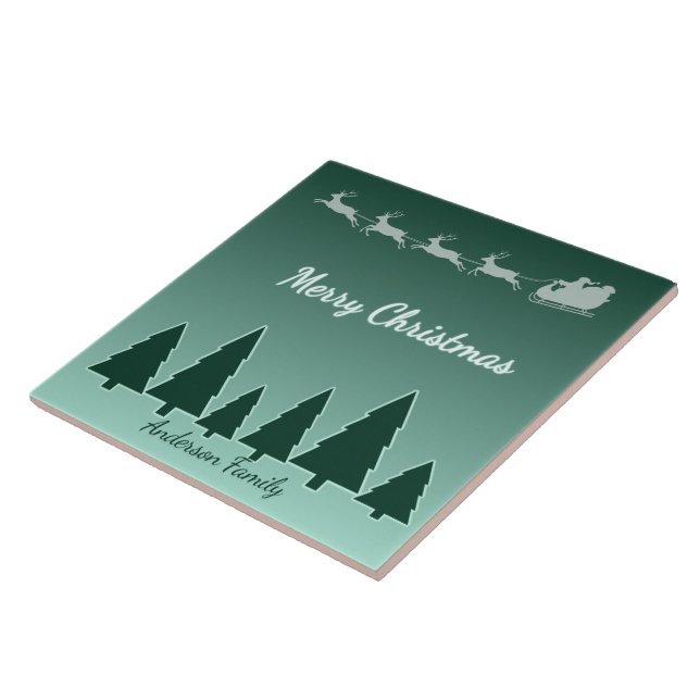 Ständigt Grön Julnatt Resa Kakelplatta (Sidan)
