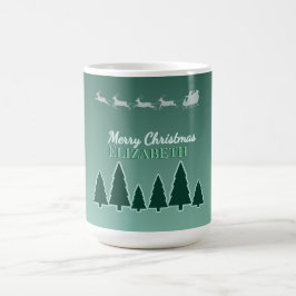 Ständigt Grön Julschakt Namn Glöd Kaffemugg