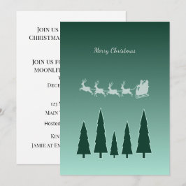 Ständigt Grön Julskjul Jul Inbjudan Glöd