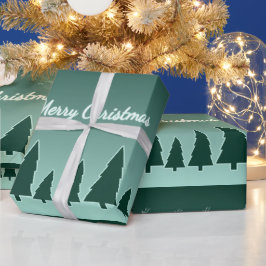 Ständigt Grön Julskogs Mönster Glöd Presentpapper