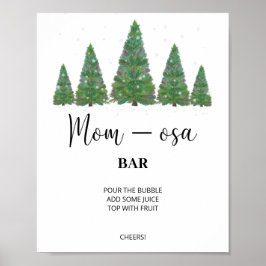 Ständigt grön mam-osa barskylt. Vinter mamosa bar Poster