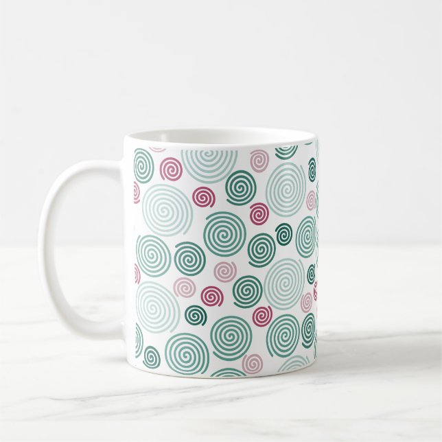 Ständigt grön virvel (Mönster) Kaffemugg (Vänster)