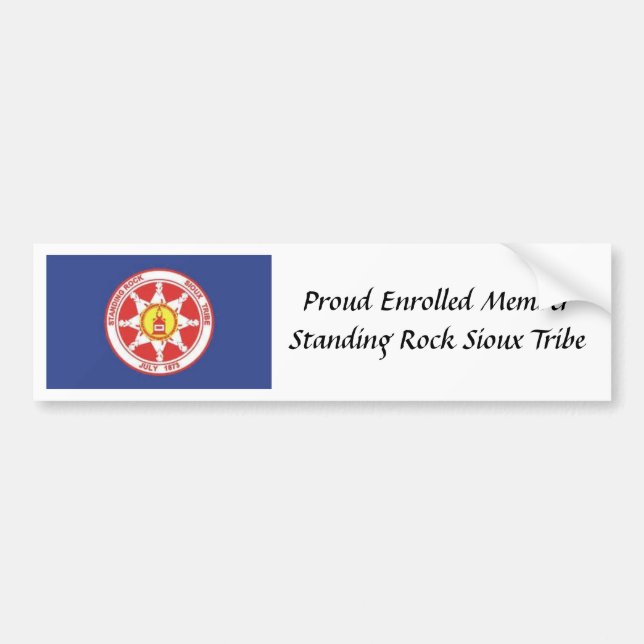 Standing_Rock_Sioux stolt skriva in sig medlem Bildekal (Framsidan)