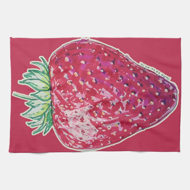 Standing Strawberry Kökshandduk (Horisontell)