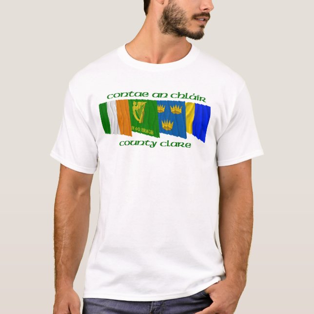 Ståndsmässig Clare flaggor T-shirt (Framsida)