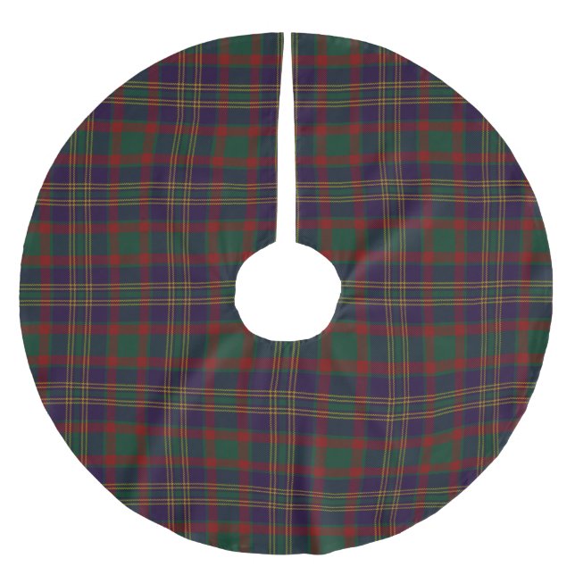 Ståndsmässig irländsk Tartan för kork Julgransmatta Borstad Polyester (Framsidan)