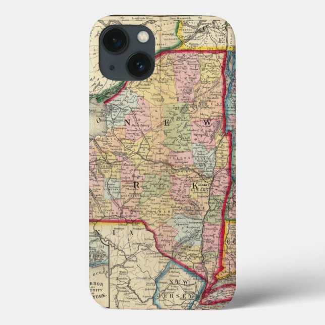 Ståndsmässig karta av stater av New York (Baksida)