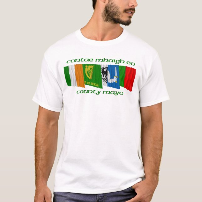 Ståndsmässig Mayo flaggor T Shirt (Framsida)