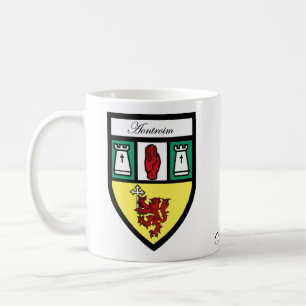 Ståndsmässiga Antrim karta- & vapensköldmuggar Kaffemugg