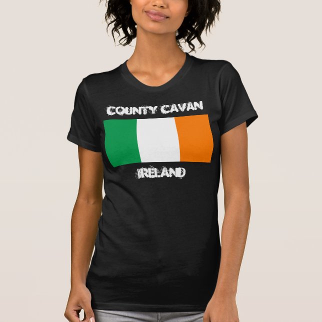 Ståndsmässiga Cavan, Irland med irländsk flagga Tee (Framsida)