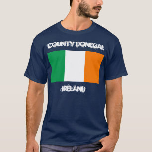 Ståndsmässiga Donegal, Irland med irländsk flag Tee Shirt