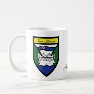 Ståndsmässiga Fermanagh karta- & vapensköldmugg Kaffemugg