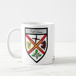 Ståndsmässiga Kildare karta- & vapensköldmuggar Kaffemugg