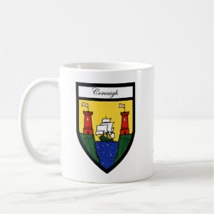 Ståndsmässiga korkkarta- & vapensköldmuggar kaffemugg