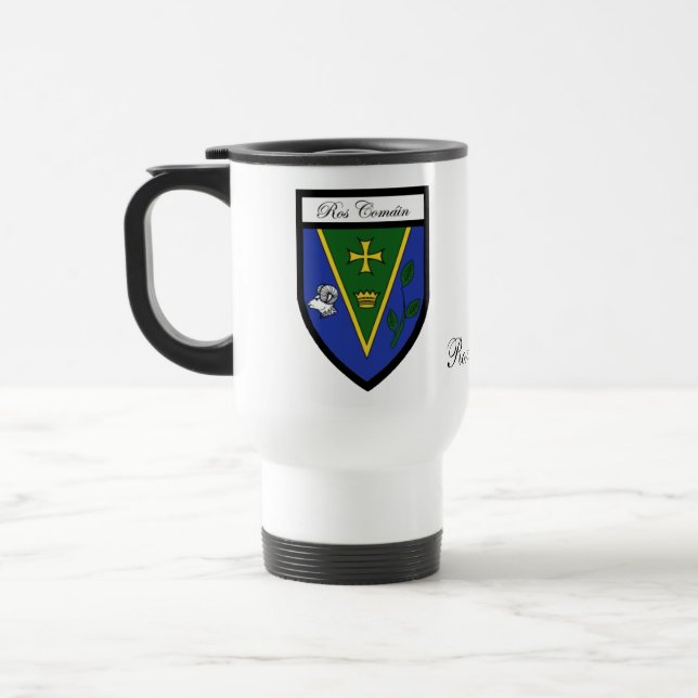 Ståndsmässiga Roscommon karta- & vapensköldmuggar Resemugg (Vänster)