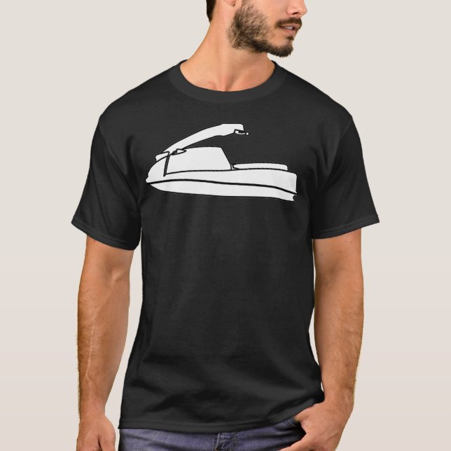 Standup Jet Ski Retro JS 550 Silhouette  T Shirt (Framsida)
