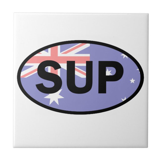 Standup Paddleboard Australia Flagga Kakelplatta (Framsidan)
