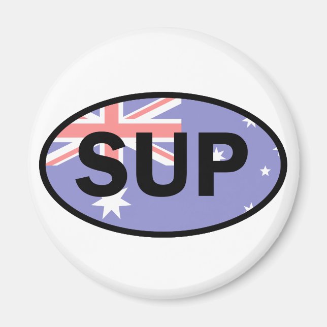Standup Paddleboard Australia Flagga Magnet (Framsidan)