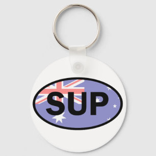 Standup Paddleboard Australia Flagga Nyckelring