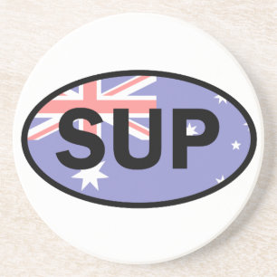 Standup Paddleboard Australia Flagga Underlägg Sandsten