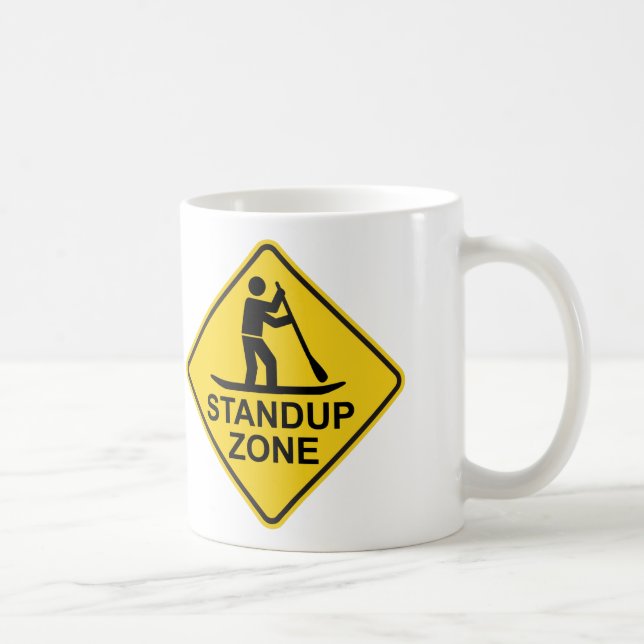 Standup Paddleboarding Zon Road Sign Kaffemugg (Höger)