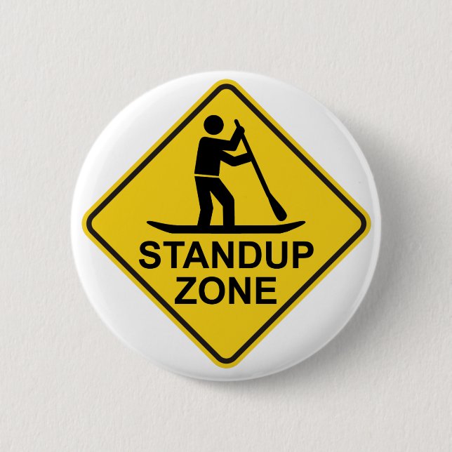 Standup Paddleboarding Zon Road Sign Knapp (Framsida)