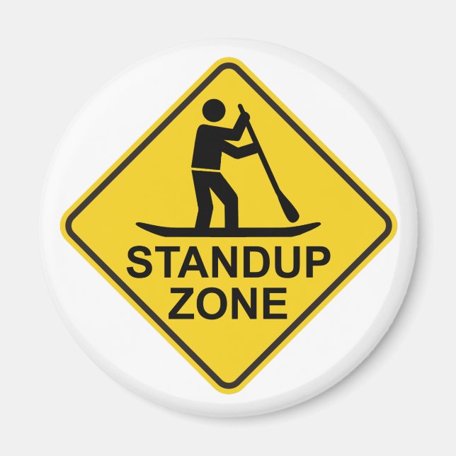 Standup Paddleboarding Zon Road Sign Magnet (Framsidan)